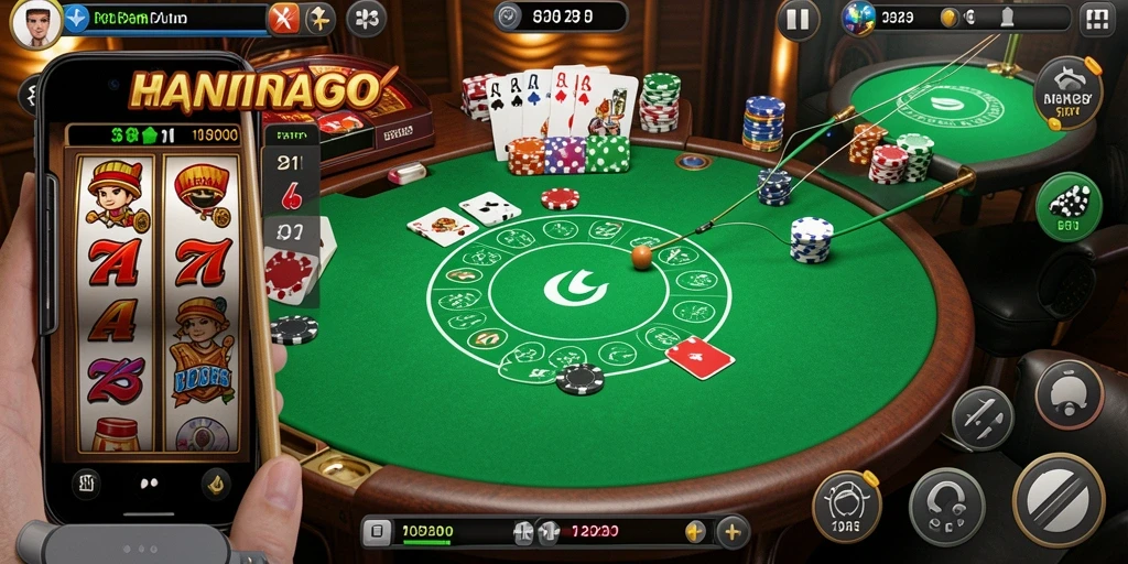 Screenshot memperlihatkan pilihan mesin slot yang beragam.